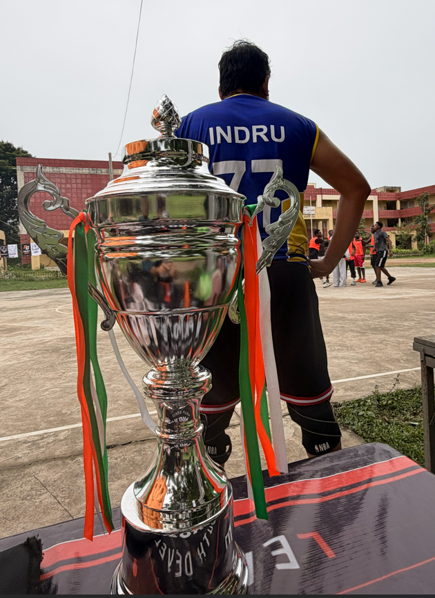 Trophy and player