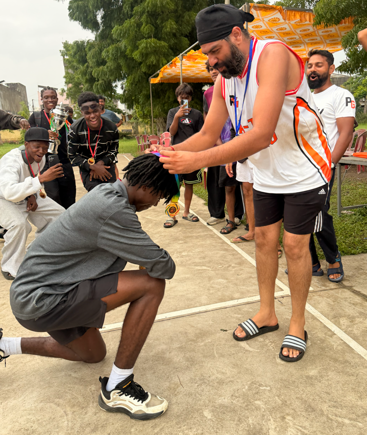 Medal ceremony at the Project Gabru event